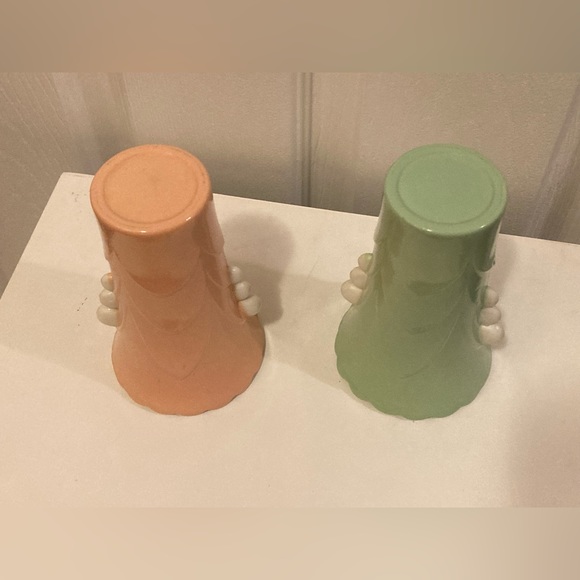 Vintage anchor hocking vitrock vases pink and green - Picture 5 of 5